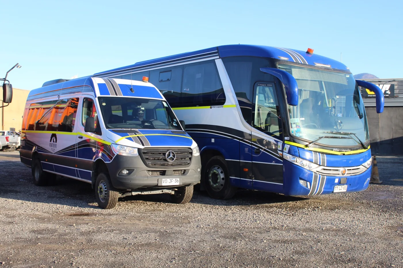 Sprinter y bus de transporte de personal Rentagro